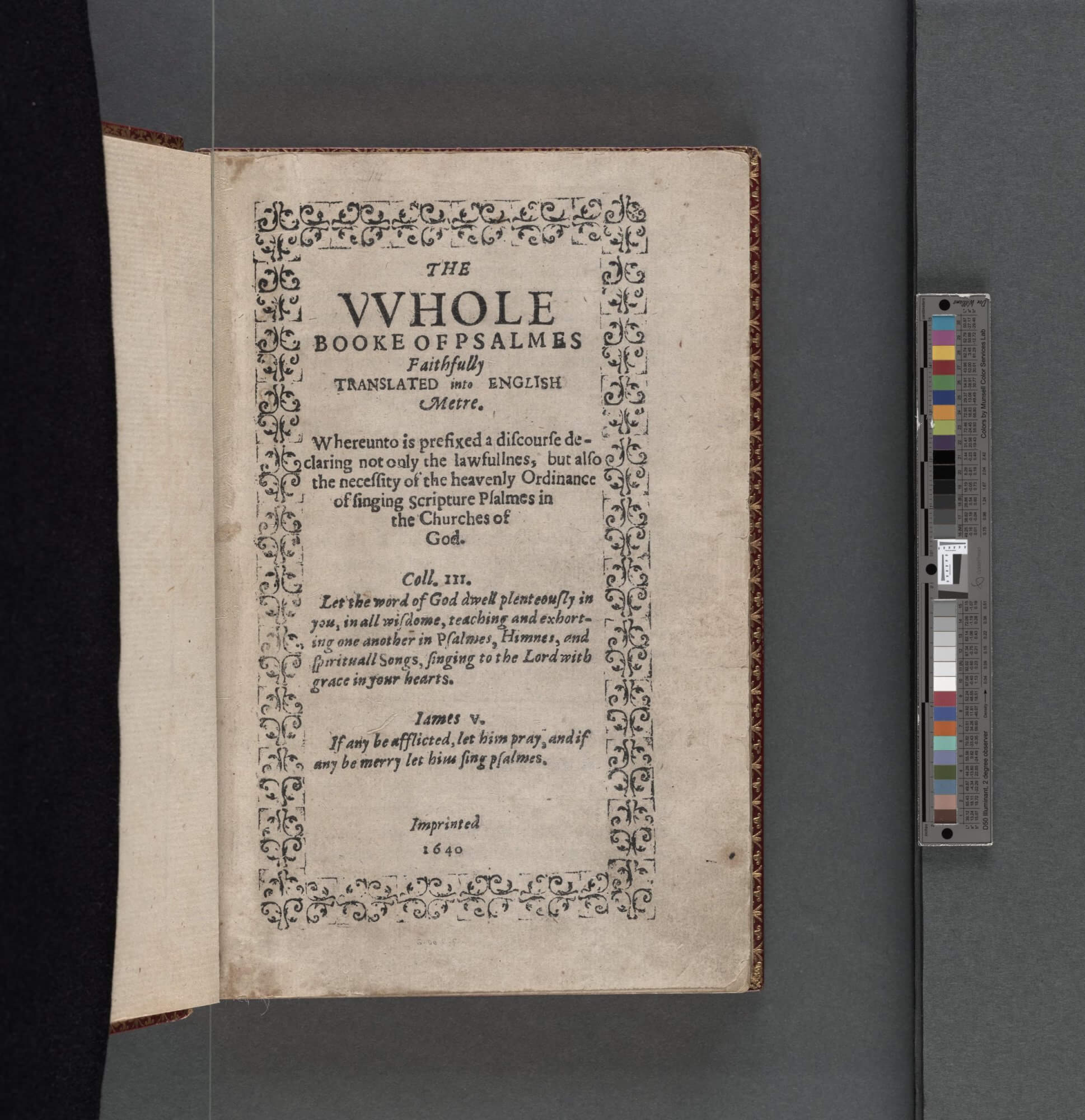 Whole Booke Of Psalmes 1640 1r Early Printed Books - 