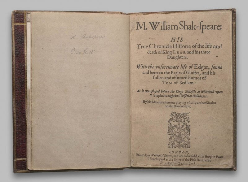 The play which we now call King Lear was not first published with a much longer title, it also differs in its emphasis on Edgar as the lead of the subplot.